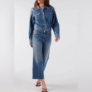 AMO Denim Marjorie Wide Leg Jean NWOT Sz 27 (waist 15” across)